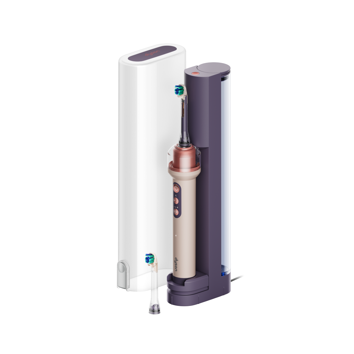 Dyson CameraJet electric toothbrush with flosser in Ceramic Pink
