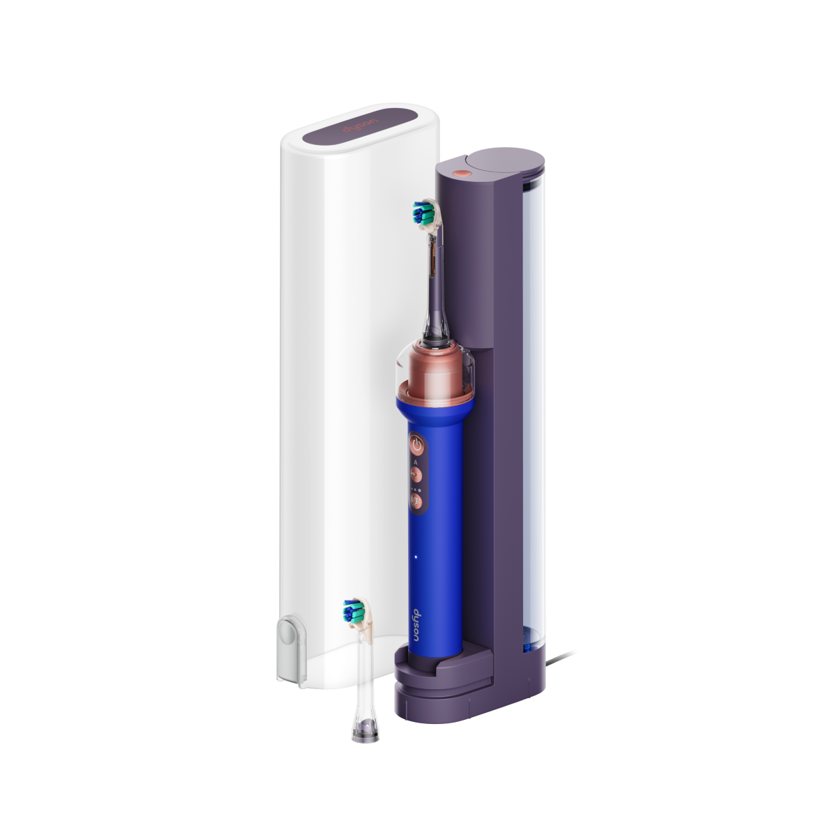 Dyson CameraJet electric toothbrush with flosser in Ceramic Ultra Blue